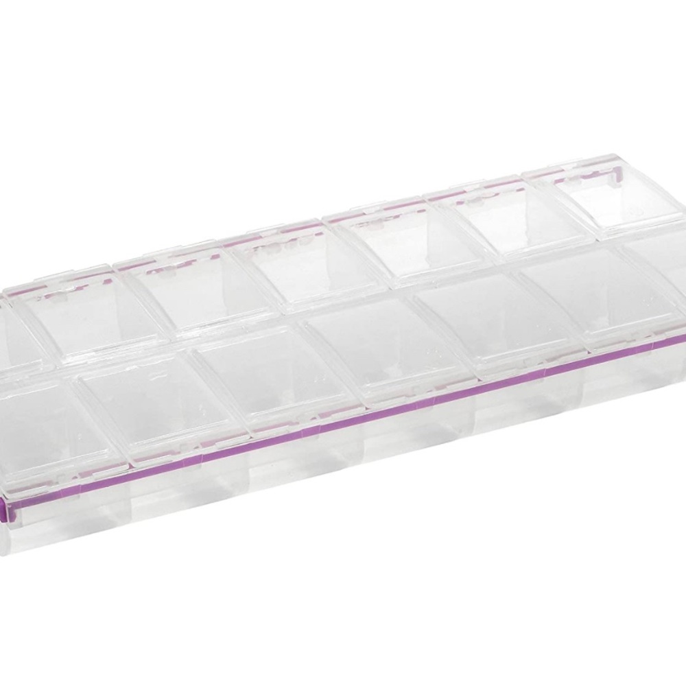 COPY - Craft Mates Lockables Clear 14 Locking Compartments Bead Organizer